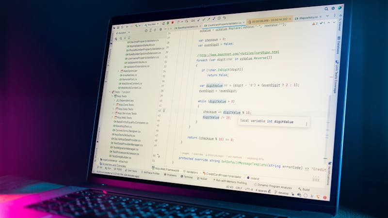 Frontend development tools and code editor workspace