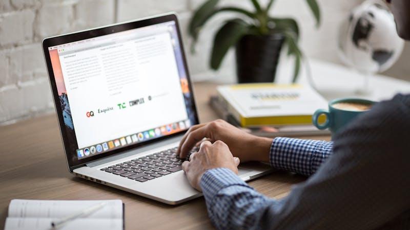Email newsletter signup form on a mobile device