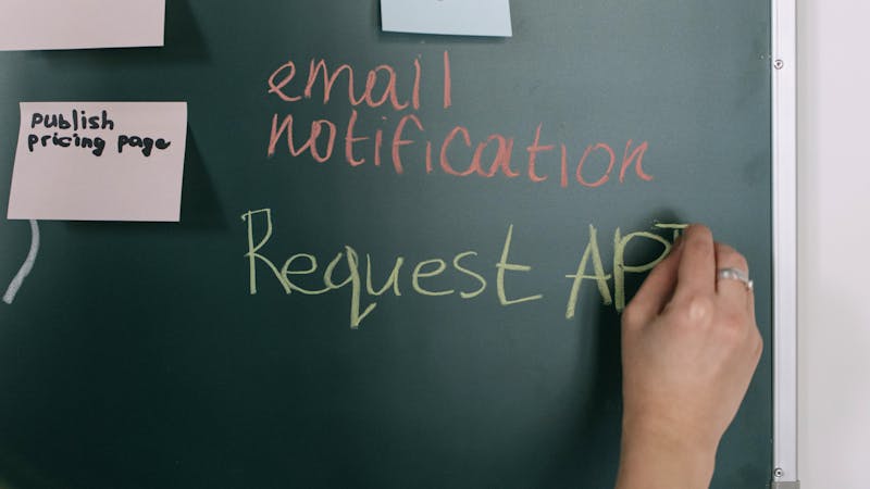 API request and response flow visualized on a developer workstation